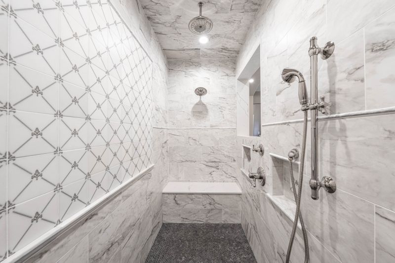 Marble-Accented Shower Design